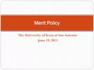 Merit Policy