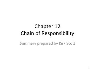 Chapter 12 Chain of Responsibility