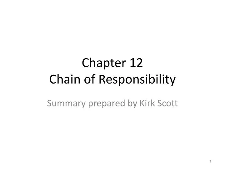 chapter 12 chain of responsibility