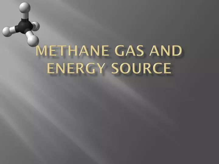 methane gas and energy source