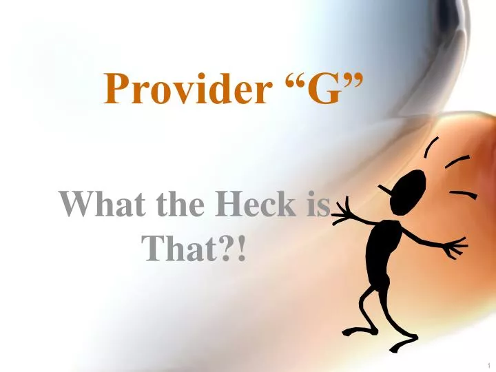 provider g
