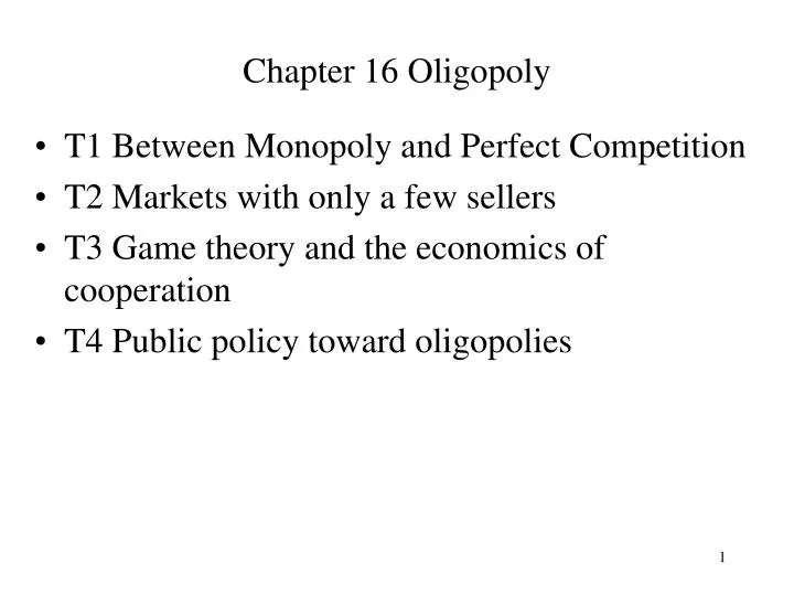 chapter 16 oligopoly