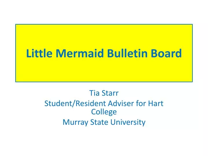 little mermaid bulletin board