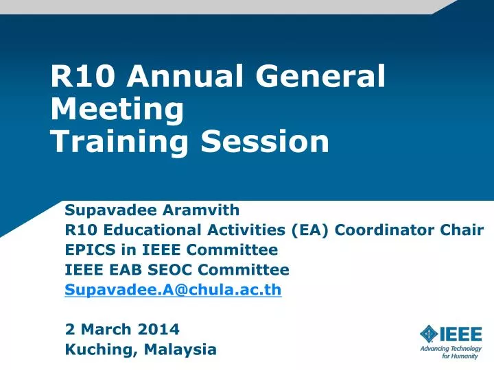 r10 annual general meeting training session