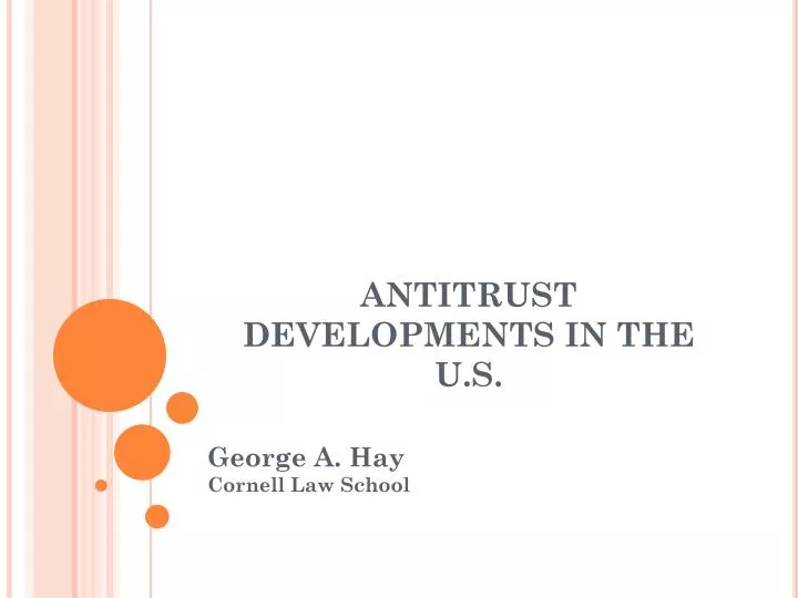 antitrust developments in the u s