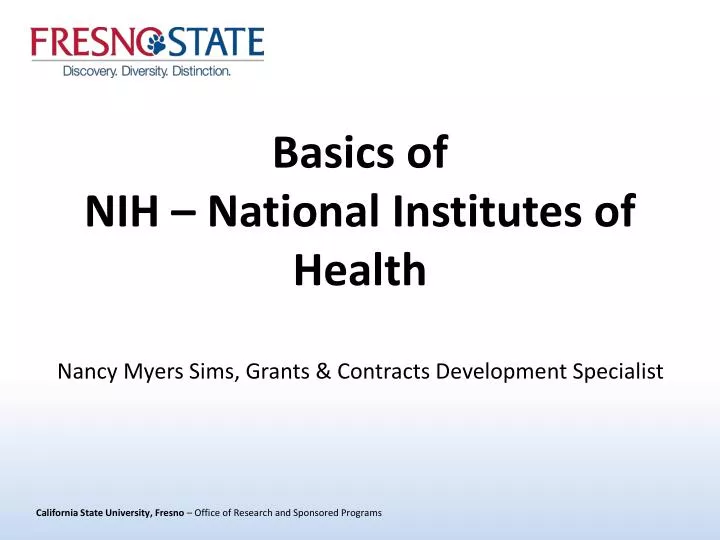 basics of nih national institutes of health