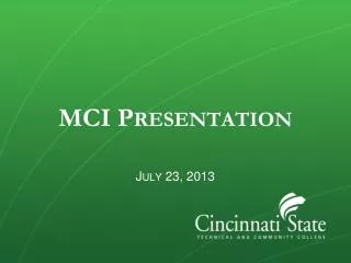 MCI Presentation