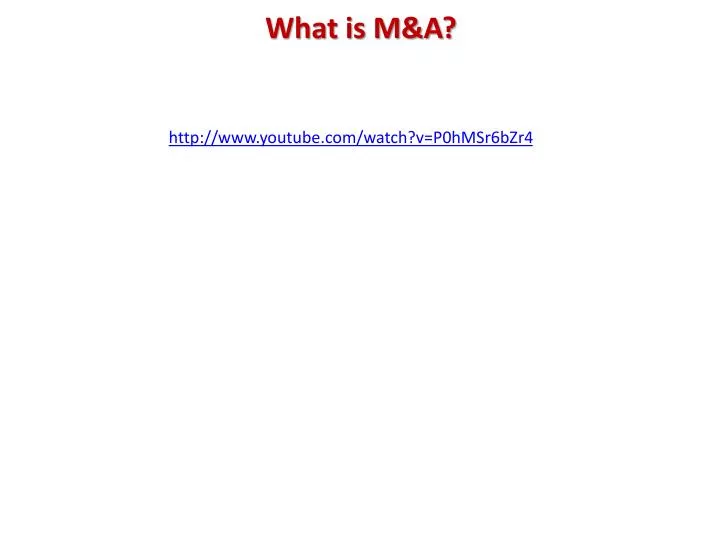 what is m a