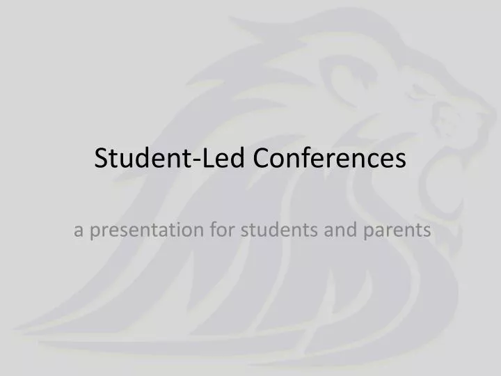 student led conferences