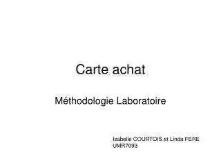 carte achat