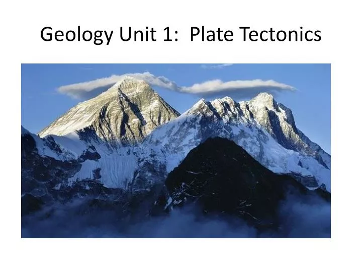geology unit 1 plate tectonics
