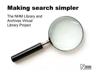 Making search simpler