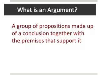 What is an Argument?
