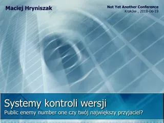systemy kontroli wersji