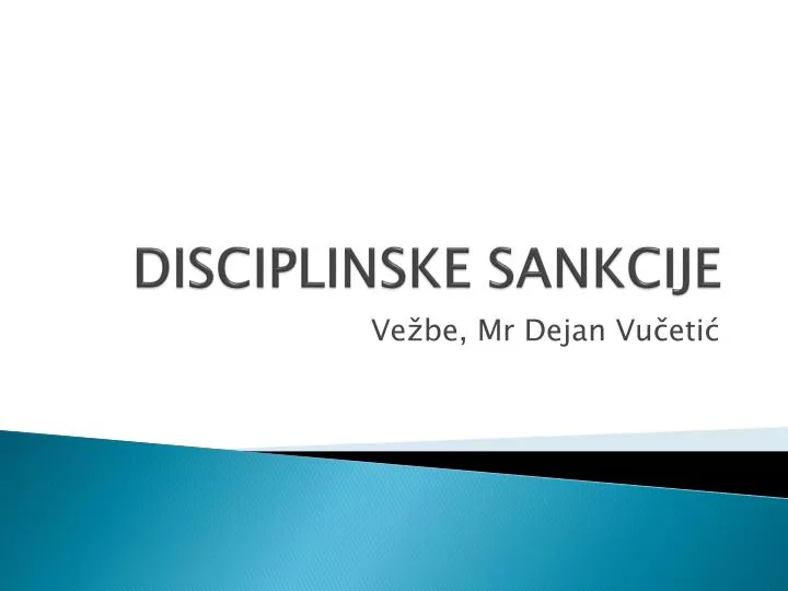 disciplinske sankcije