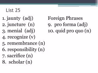 List 25