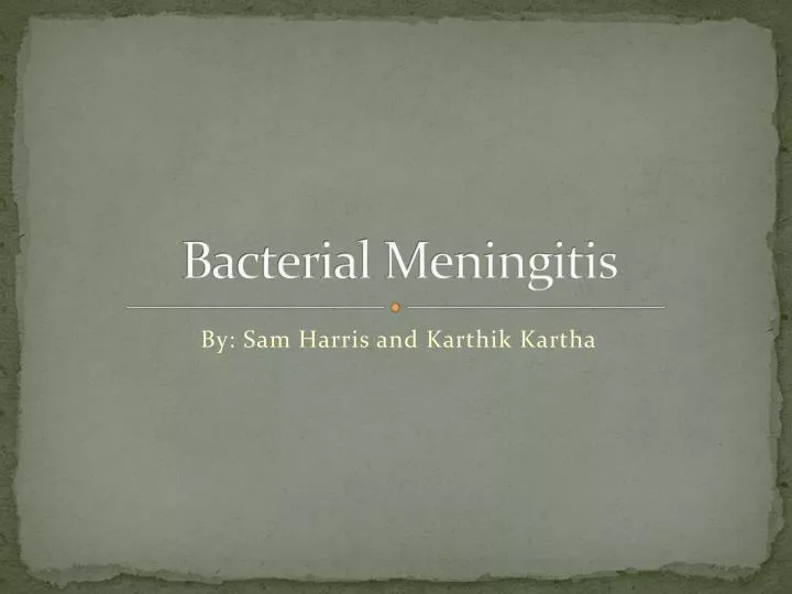 bacterial meningitis