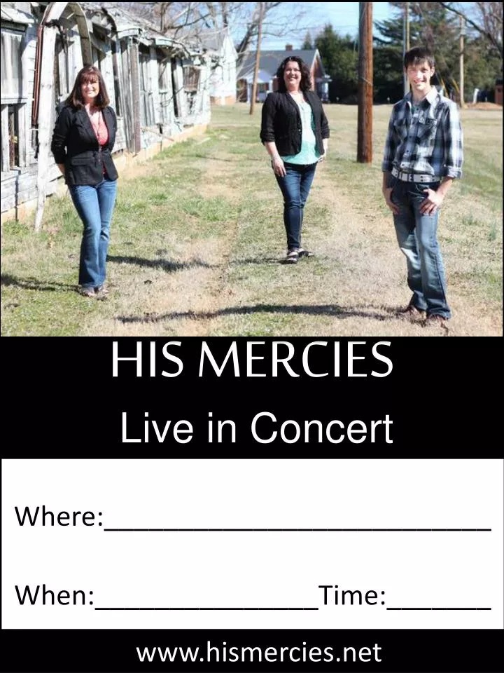 his mercies live in concert
