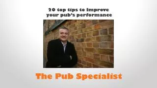 20 top tips to Improve your pub’s performance