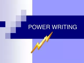 POWER WRITING