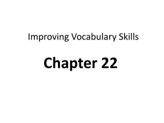 improving vocabulary skills