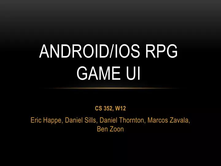 android ios rpg game ui