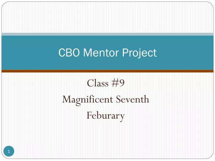 cbo mentor project