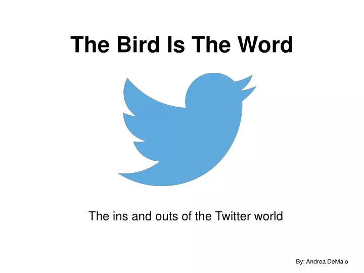 the bird is the word