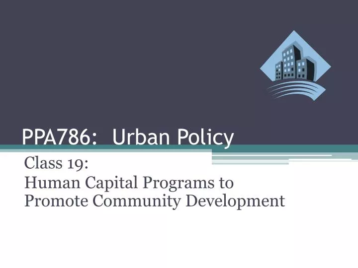 ppa786 urban policy