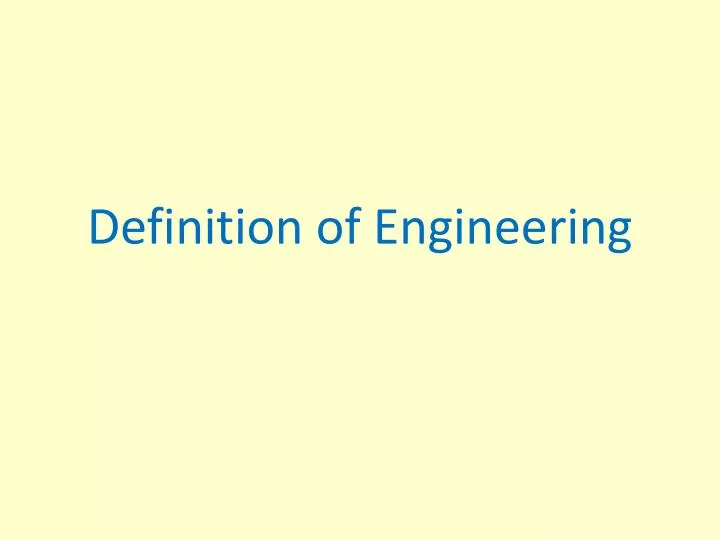 definition of engineering