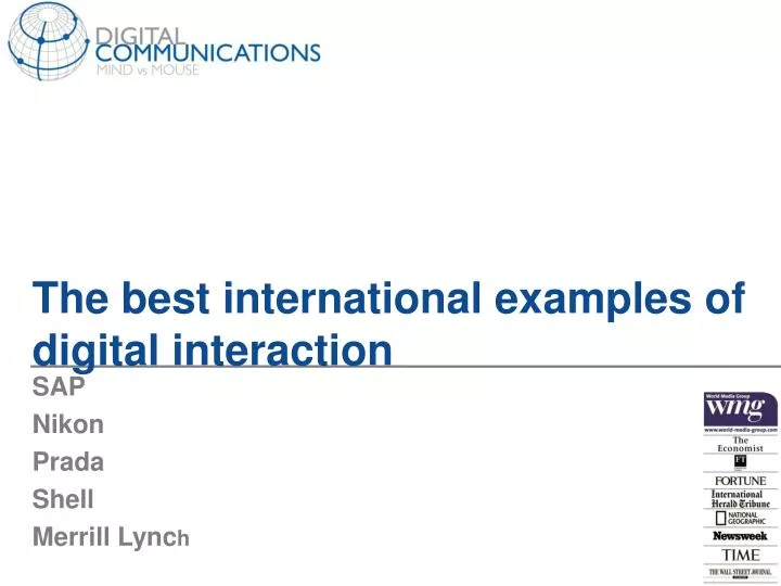 the best international examples of digital interaction