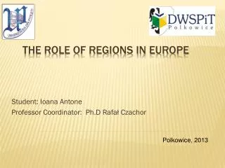 The role of regions in Europe