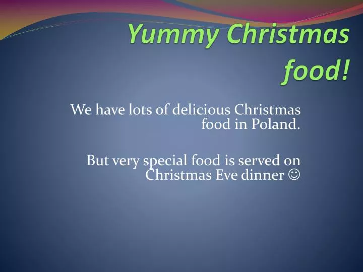 yummy christmas food