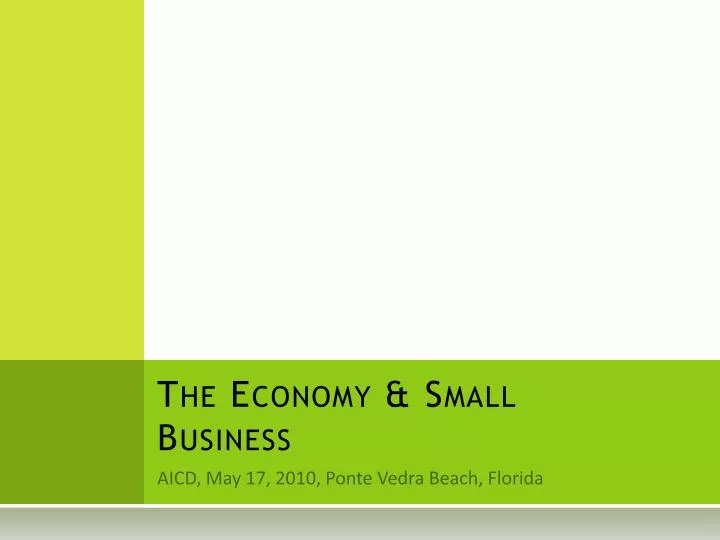 the economy small business