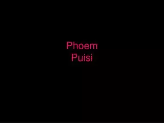 phoem puisi