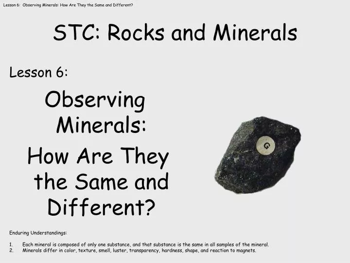 stc rocks and minerals