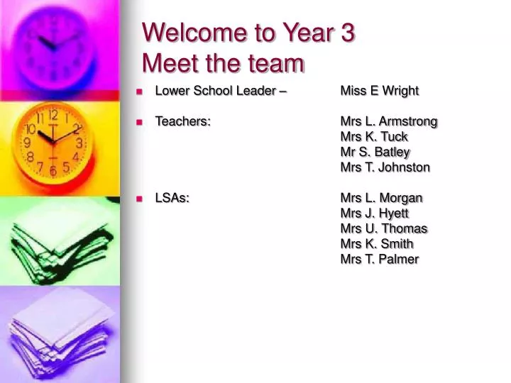 welcome to year 3 meet the team