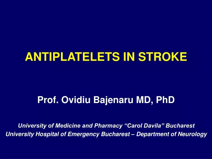 antiplatelets in stroke