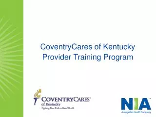 CoventryCares of Kentucky Provider Training Program