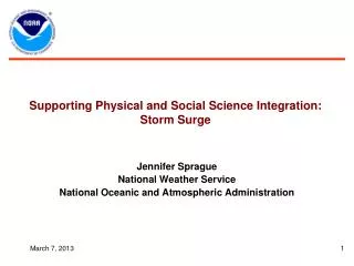 Supporting Physical and Social Science Integration: Storm Surge