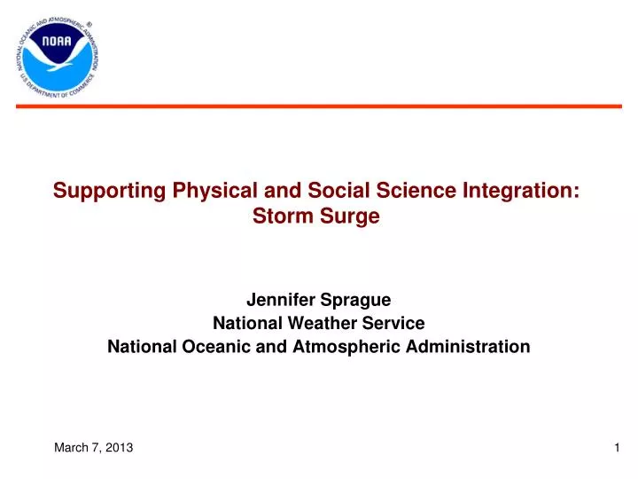 supporting physical and social science integration storm surge