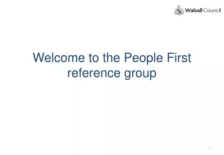 welcome to the people first reference group