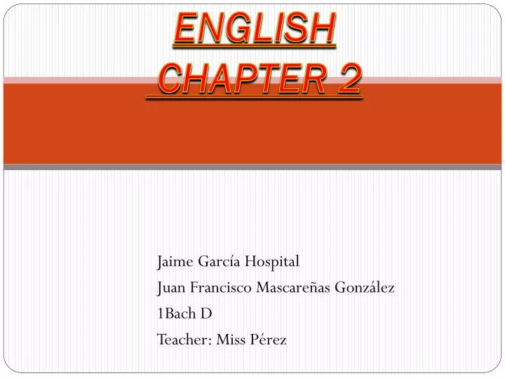 english chapter 2