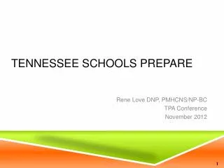 Tennessee Schools PREPARE