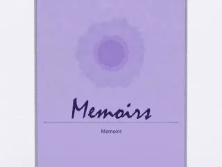 Memoirs