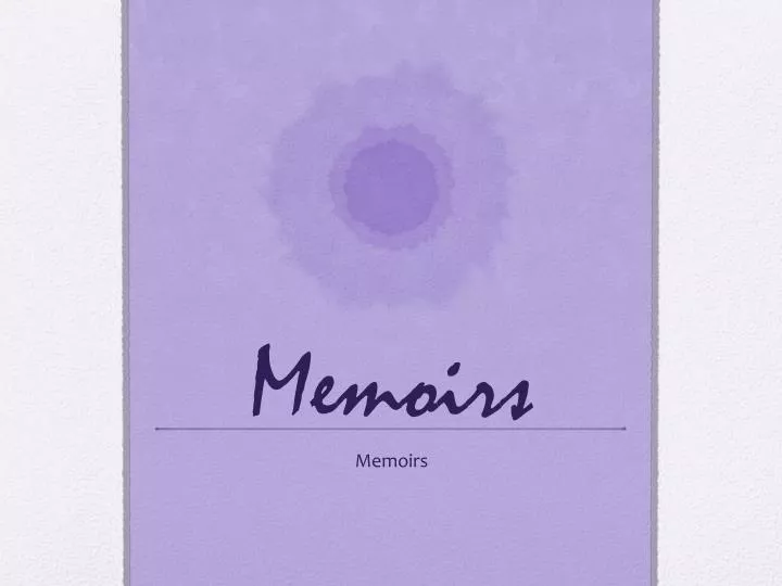 memoirs