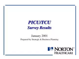 PICU/TCU Survey Results