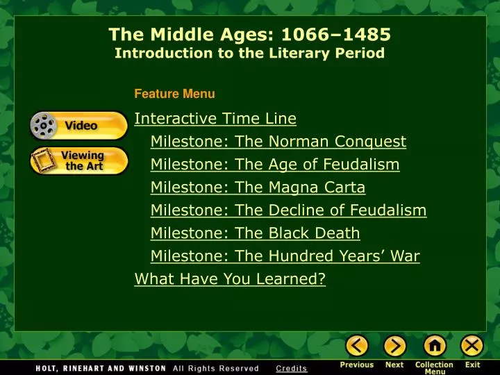 the middle ages 1066 1485 introduction to the literary period