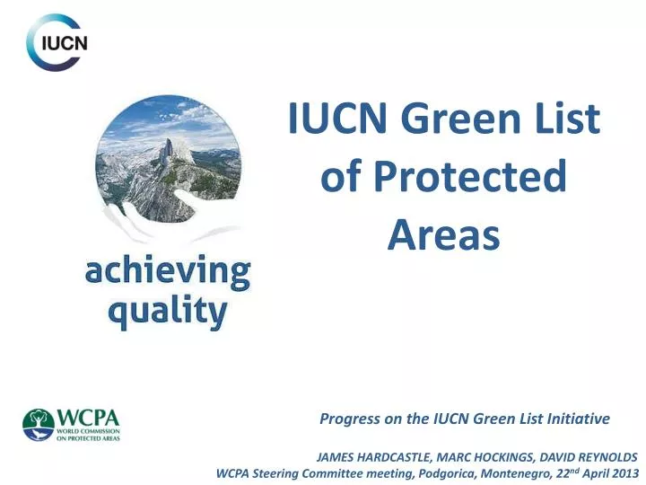 iucn green list of protected areas