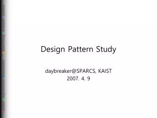 design pattern study